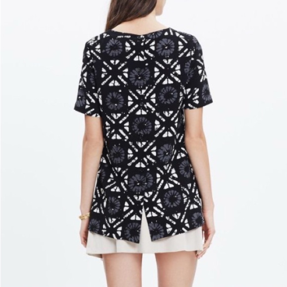 Black and White Madewell button back top